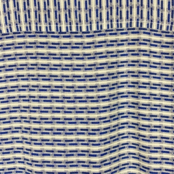 Tommy Bahama Men's Sz XL 100% Silk Short Sleeve Button Down Shirt blue Geometric - Picture 8 of 15